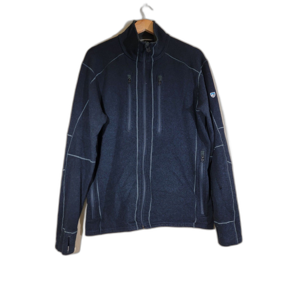 KUHL Men's Navy Blue Zip Pocket Sweatshirt - XL